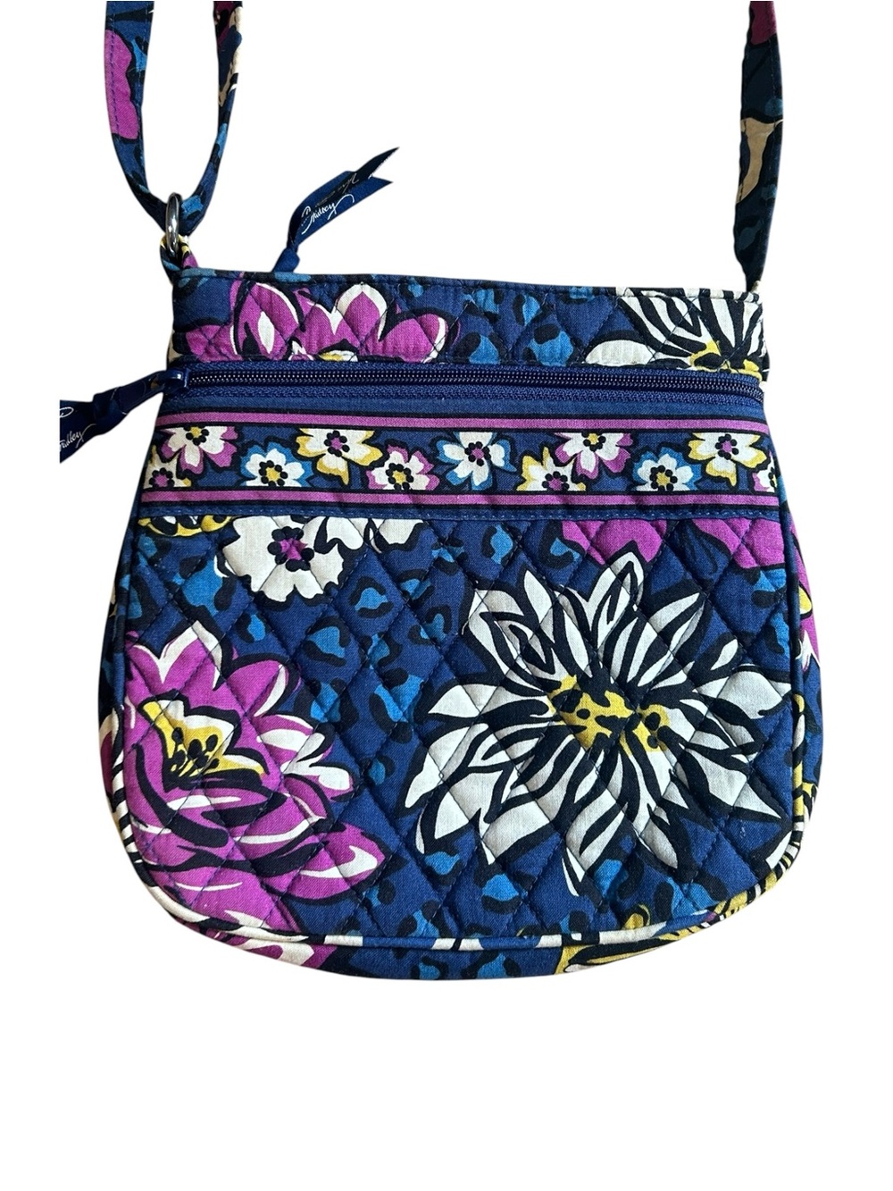 Vera Bradley African Violet Quilted Adjustable Crossbody Bag - Picture 3 of 16